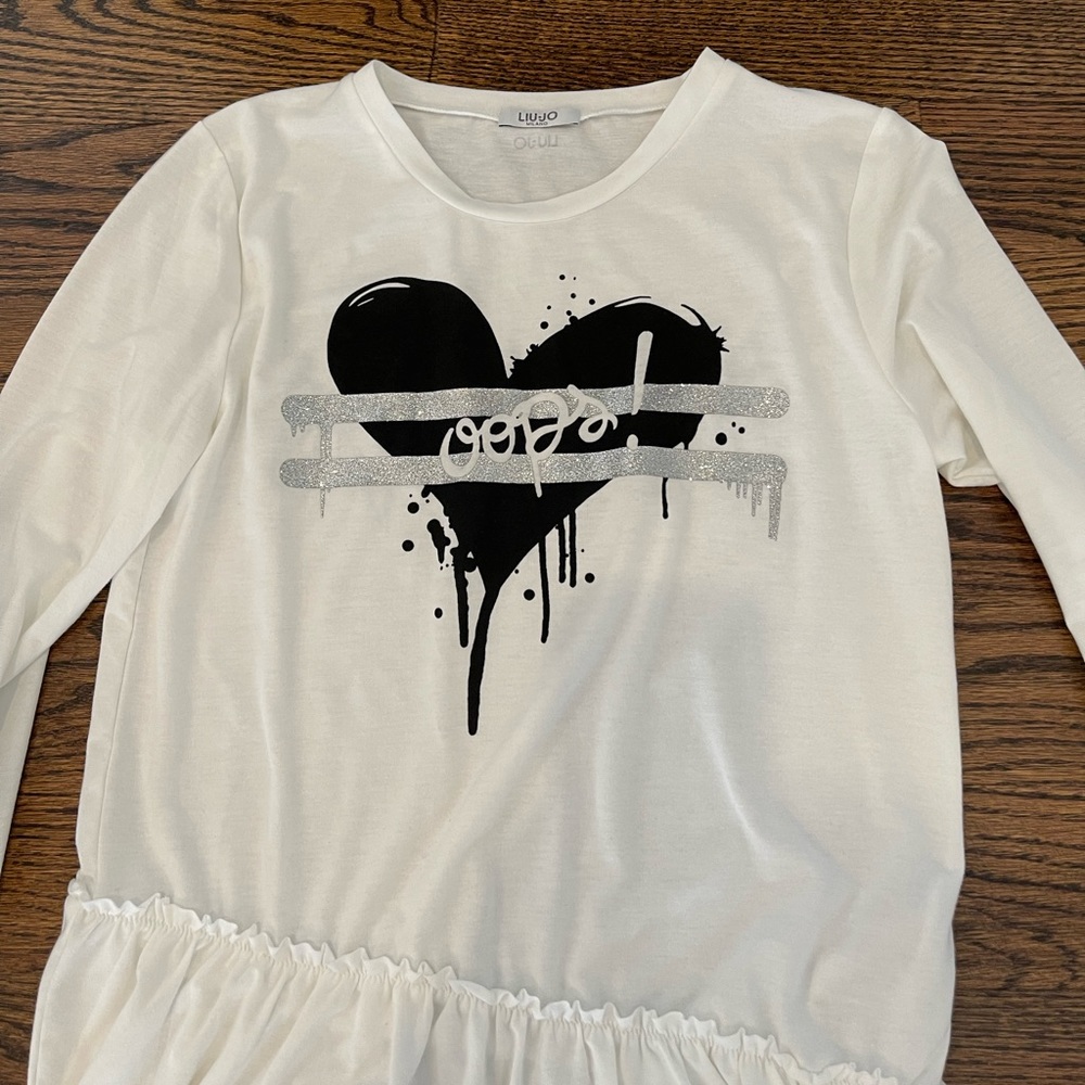 Girls dressy long sleeve tee. European. Size 14. New no tags!!!!!